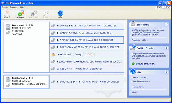 Disk Password Protection Screenshot
